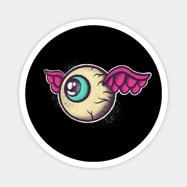 Eye With Wings Tattoo Style Pop Art Magnet by Foxxy Merch